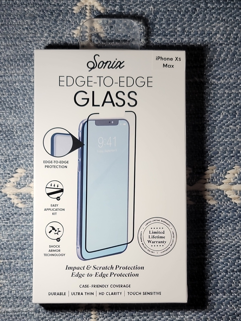 Sonix Edge-to-Edge Glass Screen Protector for iPhone Xs Max - Clear